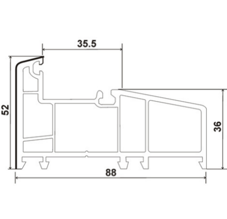 SP-88-DTF, SLIDING 2.5 TRACK FIXED FRAME