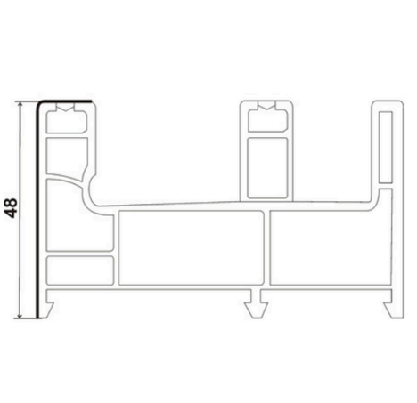 SP-80-DT, SLIDING 2.5 TRACK FRAME (80*48)
