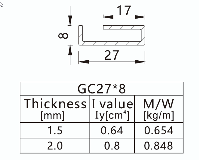 GI reinforcement specification for V-GDK-44.5