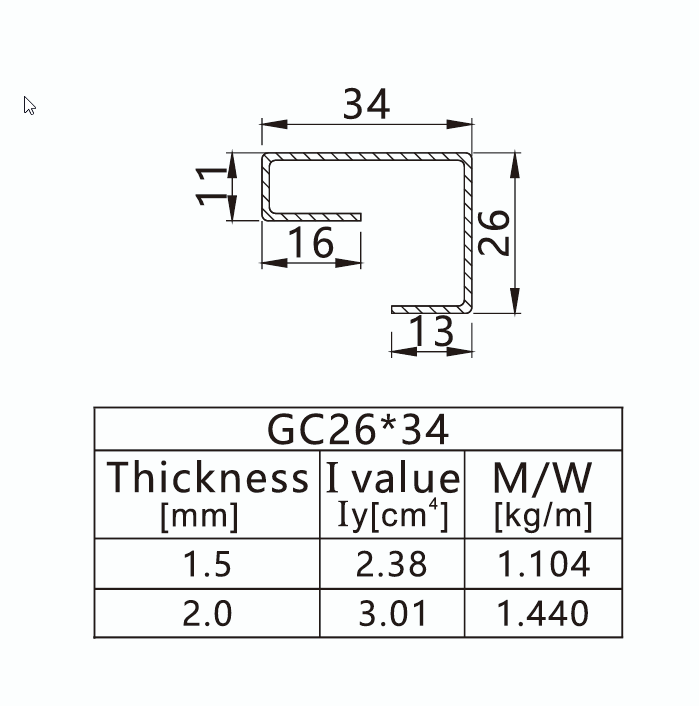 GI reinforcement specification for V-WKS-78
